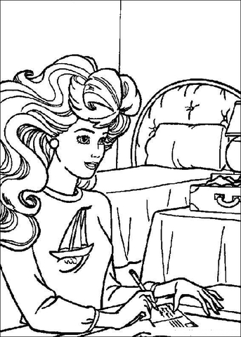 Barbie 29 Coloring Page